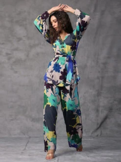 Printed Beige Co Ord Festive Set -Saree Luxe Shop printed beige co ord festive set 1696939550jk 303 2