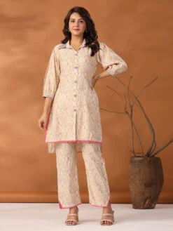 Printed Cotton Co Ord Set In Cream 8 Printed Cotton Co Ord Set In Cream -Saree Luxe Shop printed cotton co ord set in cream 1696742689as2805170 1