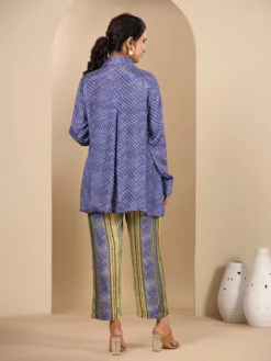 Printed Crepe Blue Co Ord Set -Saree Luxe Shop printed crepe blue co ord set 1695980756as2797132 4