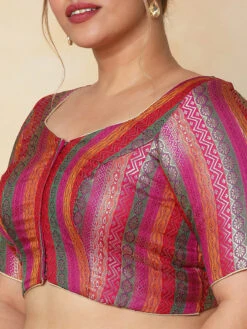 Purple Brocade Ready Made Blouse -Saree Luxe Shop purple brocade ready made blouse 1703132984plssb00038 prpl 5