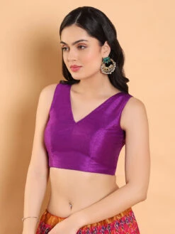 Purple Dupion Silk Plain Blouse 8 Purple Dupion Silk Plain Blouse -Saree Luxe Shop purple dupion silk plain blouse 1704976446ss vf 0020 2