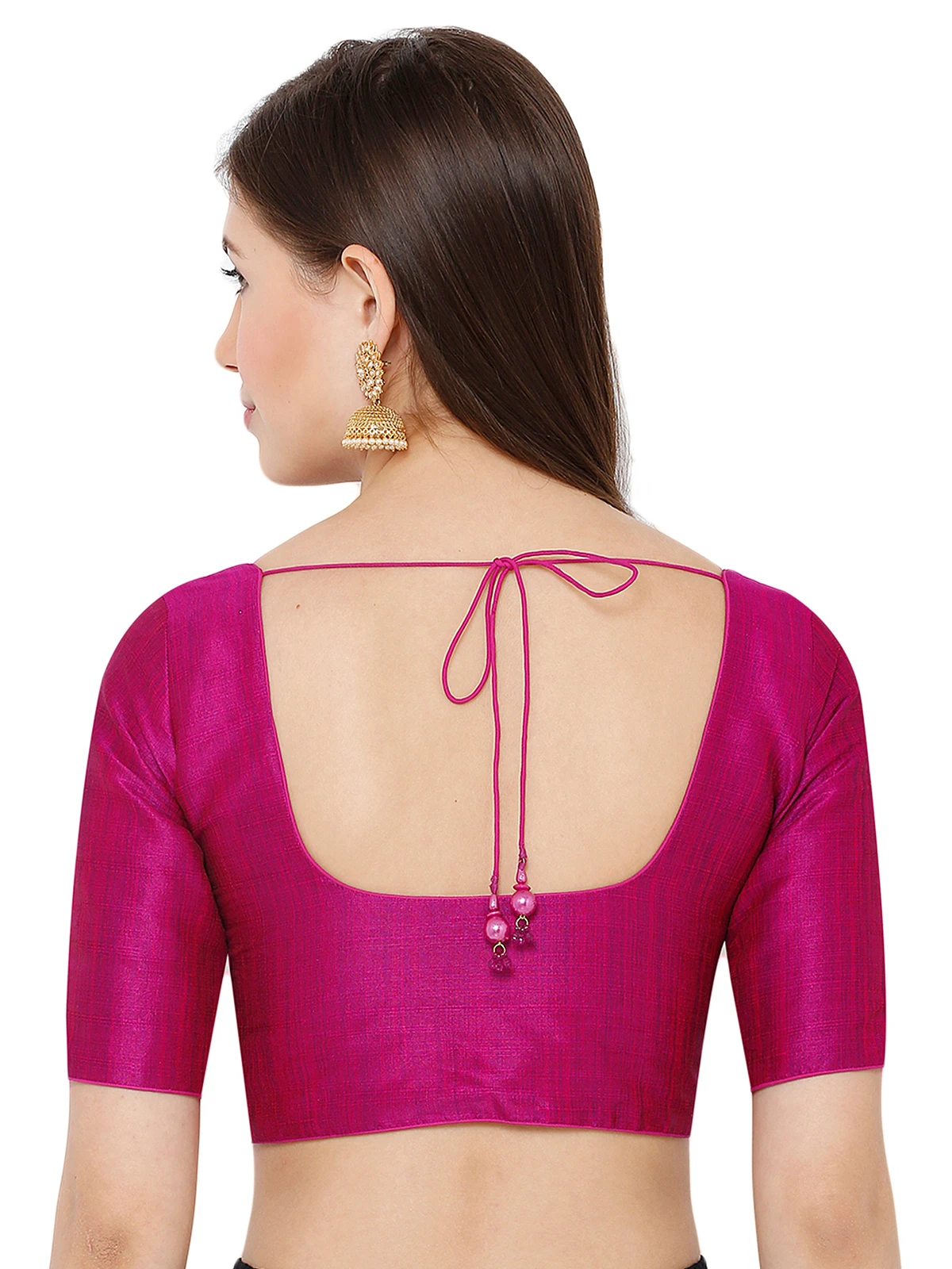 Purple Silk Plain Blouse 1 Purple Silk Plain Blouse