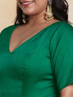 Raw Silk Green Blouse -Saree Luxe Shop raw silk green blouse 1703068687plssb00004 gren 5