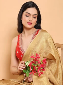 Red Silk Embroidery Blouse -Saree Luxe Shop red silk embroidery blouse 1704972895ss vf 0006 5