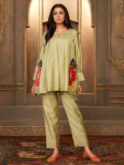 Sage Green Modal Silk Co Ord Set