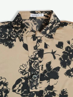 Beige Printed Top In Polyester