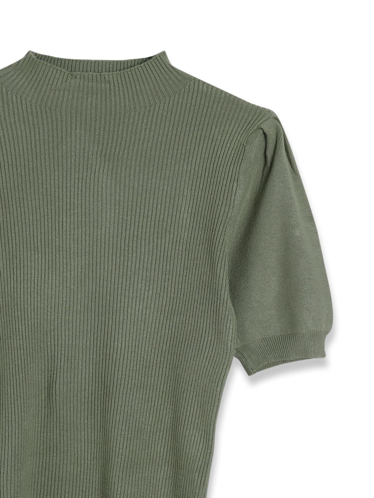 Sheczzar Sage Green Plain Knitted Top 1 Sheczzar Sage Green Plain Knitted Top