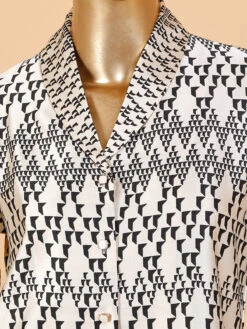 Sheczzar White Cotton Printed Co Od Set