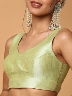 Silk Light Green Ready Made Blouse -Saree Luxe Shop silk light green ready made blouse 1704370481ssb4418 pigr 6