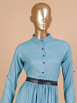 Sky Blue Color Plain Dress In Cotton 5 Sky Blue Color Plain Dress In Cotton -Saree Luxe Shop sky blue color plain dress in cotton 1684990212t26822 2