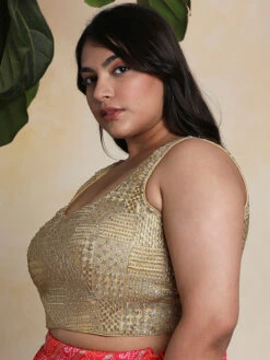 Stunning Beige Silk Blouse