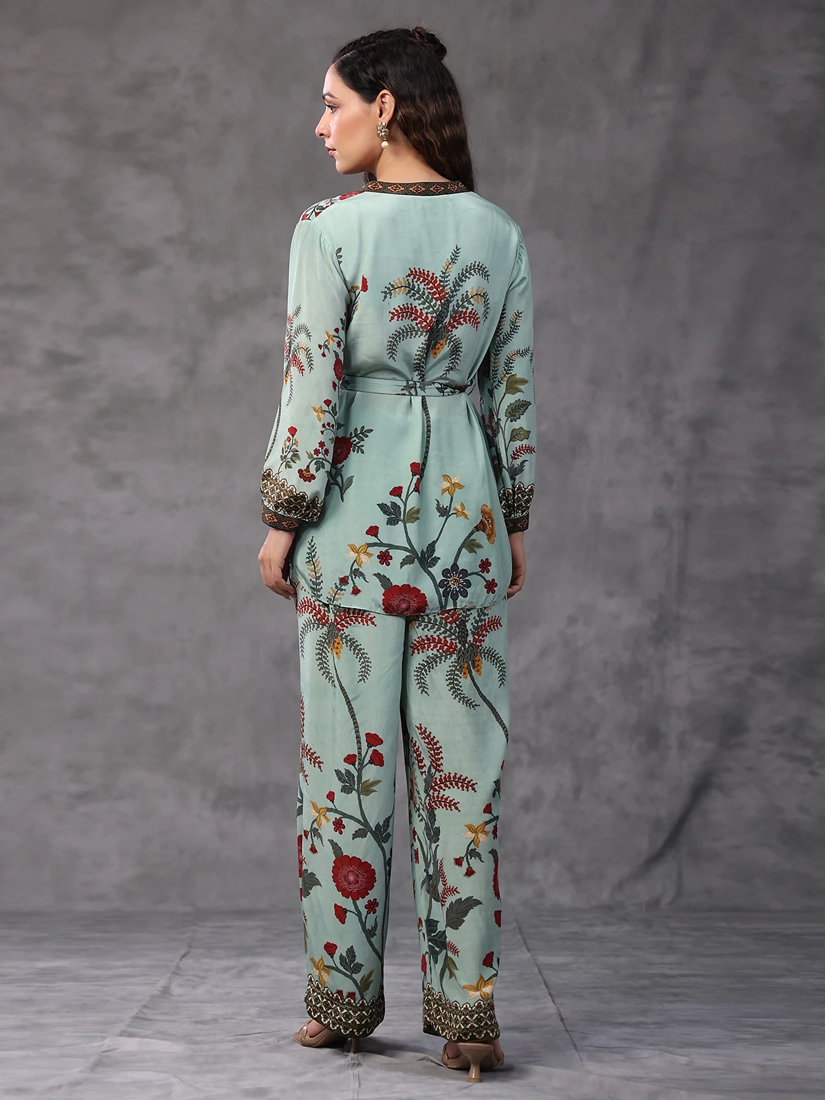 Stunning Mint Green Printed Co Ord Set