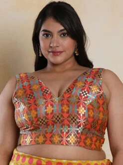 Stunning Multi Color Printed Blouse 7 Stunning Multi Color Printed Blouse -Saree Luxe Shop stunning multi color printed blouse 1703074863plssb00028 mult