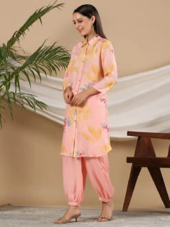 Stunning Pink Silk Co Ord Set