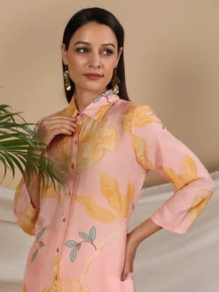 Stunning Pink Silk Co Ord Set -Saree Luxe Shop stunning pink silk co ord set 1690879242as2718558 5