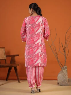 Stylish Pink Silk Printed Co Ord Set -Saree Luxe Shop stylish pink silk printed co ord set 1695980061as2797045 4