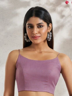 Stylish Purple Cotton Blouse 6 Stylish Purple Cotton Blouse -Saree Luxe Shop stylish purple cotton blouse 1703227933ss md 0008