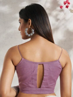 Stylish Purple Cotton Blouse 7 Stylish Purple Cotton Blouse -Saree Luxe Shop stylish purple cotton blouse 1703227934ss md 0008 3