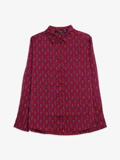 Stylish Red Rayon Cotton Shirt -Saree Luxe Shop stylish red rayon cotton shirt 1697689232m3w18211rd 1