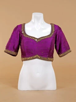 Trendy Purple Silk Ready Made Blouse -Saree Luxe Shop trendy purple silk ready made blouse 1672286577as2561588 1