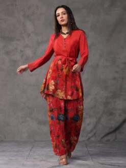 Trendy Red Printed Co Ord Set 8 Trendy Red Printed Co Ord Set -Saree Luxe Shop trendy red printed co ord set 1697257710jk 317