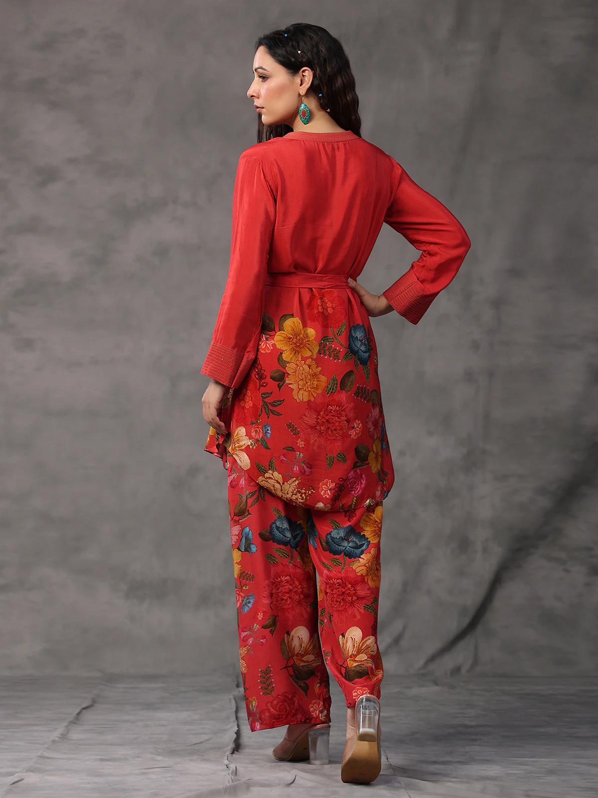 Trendy Red Printed Co Ord Set 5 Trendy Red Printed Co Ord Set - Image 5