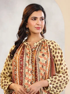 Trendy Silk Printed Co Ord Set In Yellow 9 Trendy Silk Printed Co Ord Set In Yellow -Saree Luxe Shop trendy silk printed co ord set in yellow 1688104737as2700257 5