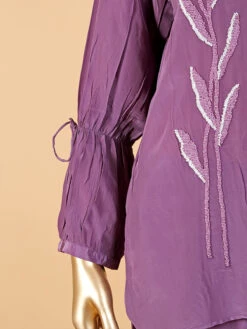 Trendy Silk Purple Co Ord Set -Saree Luxe Shop trendy silk purple co ord set 1695963508as2784721 3