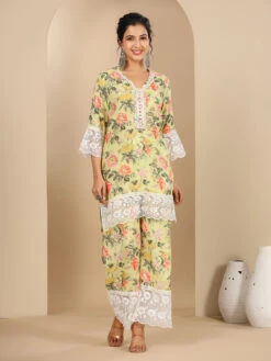 Trendy Yellow Silk Co Ord Set