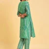 W Printed Green Cotton Co Ord Set