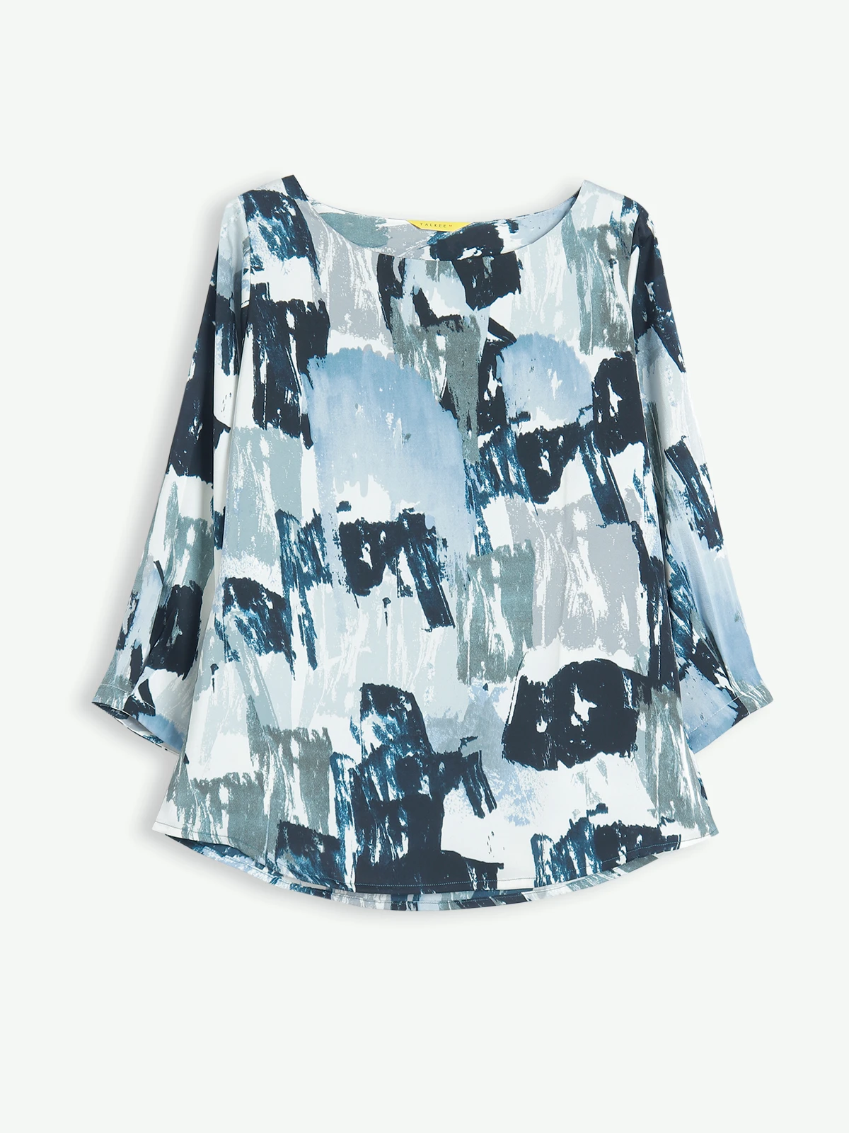 White And Blue Printed Top In Polyester 2 White And Blue Printed Top In Polyester - Image 2