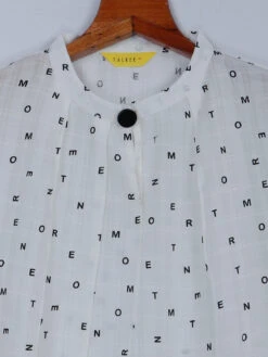 White Georgette Printed Casual Top 5 White Georgette Printed Casual Top -Saree Luxe Shop white georgette printed casual top 1685099737t24442 3