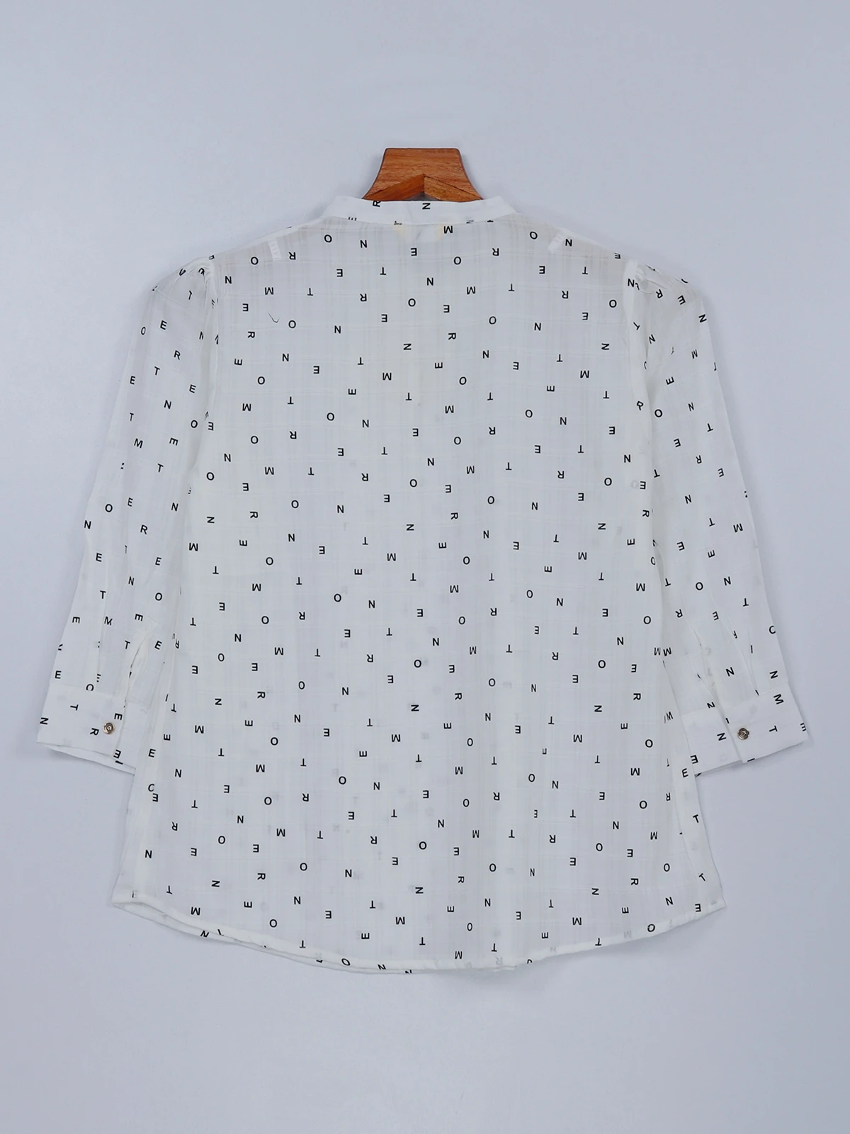 White Georgette Printed Casual Top 2 White Georgette Printed Casual Top - Image 2