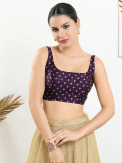 Wine Art Silk Ready Made Blouse -Saree Luxe Shop wine art silk ready made blouse 1683702568x 1000ns wine hf